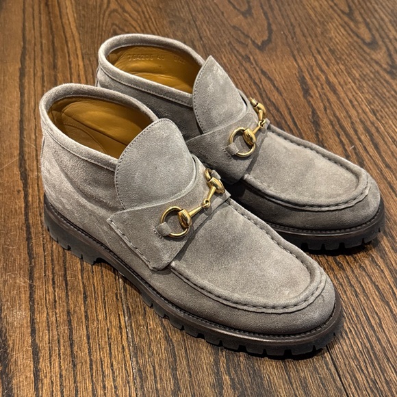 Gucci Shoes - Gucci Suede Horsebit Ankle Boots Loafers